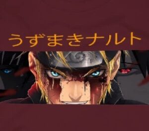 Naruto blood. Camiseta adulto granate